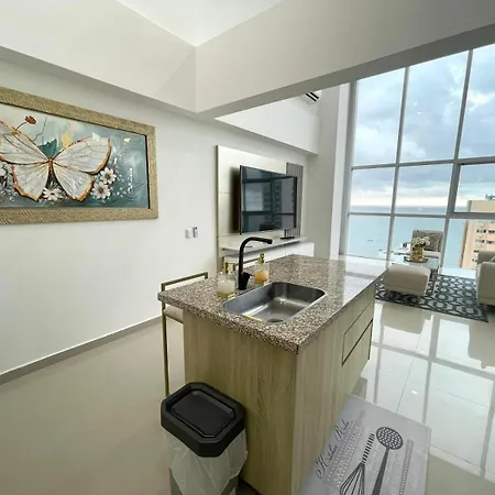 Lujo Frente Al Mar Duplex Apartamento